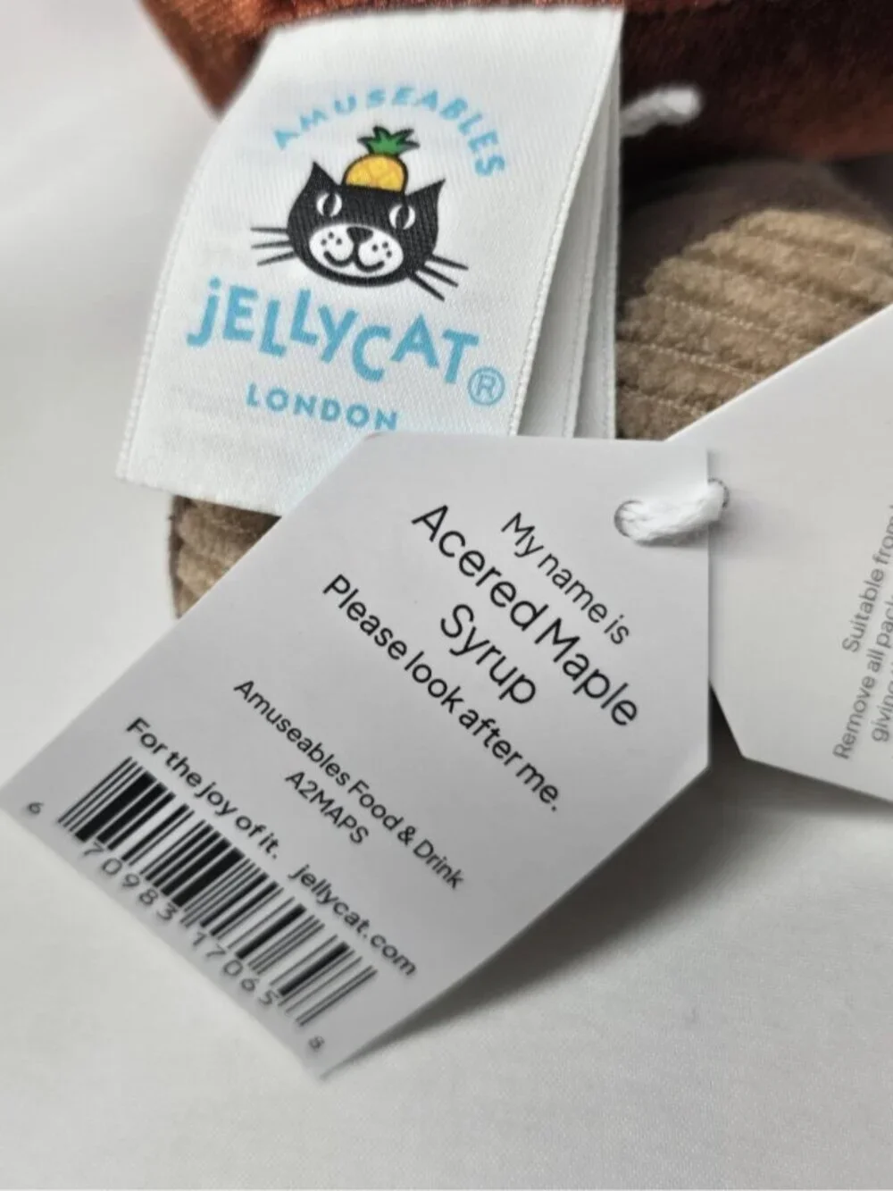 JELLYCAT Acered Maple Syrup - BNWT - Authentic- Canadian Exclusive